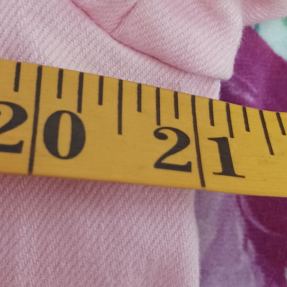 Lauren Jeans Co Ralph Lauren Jacket Dbl Button Pink Denim Large No Belt - Picture 6 of 15